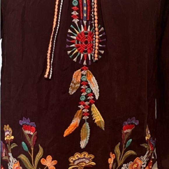 Johnny Was Free Spirit Embroidered Georgette Blouse NWT - Picture 13 of 13